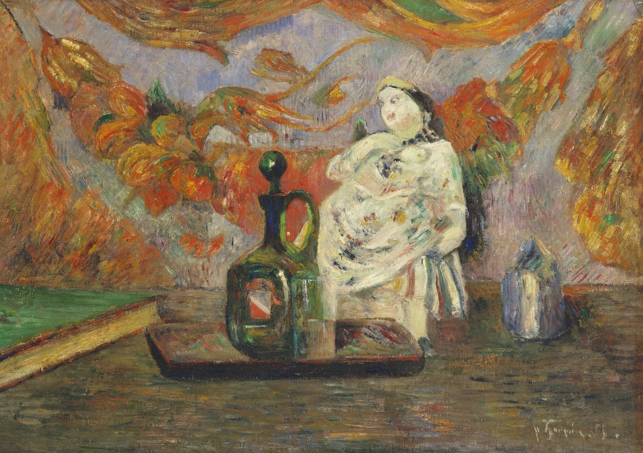 Seramik Heykelcikli Natürmort by Paul Gauguin
