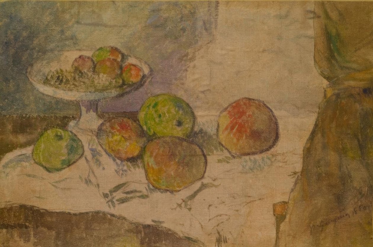 Bir kase meyve ile natürmort by Paul Gauguin
