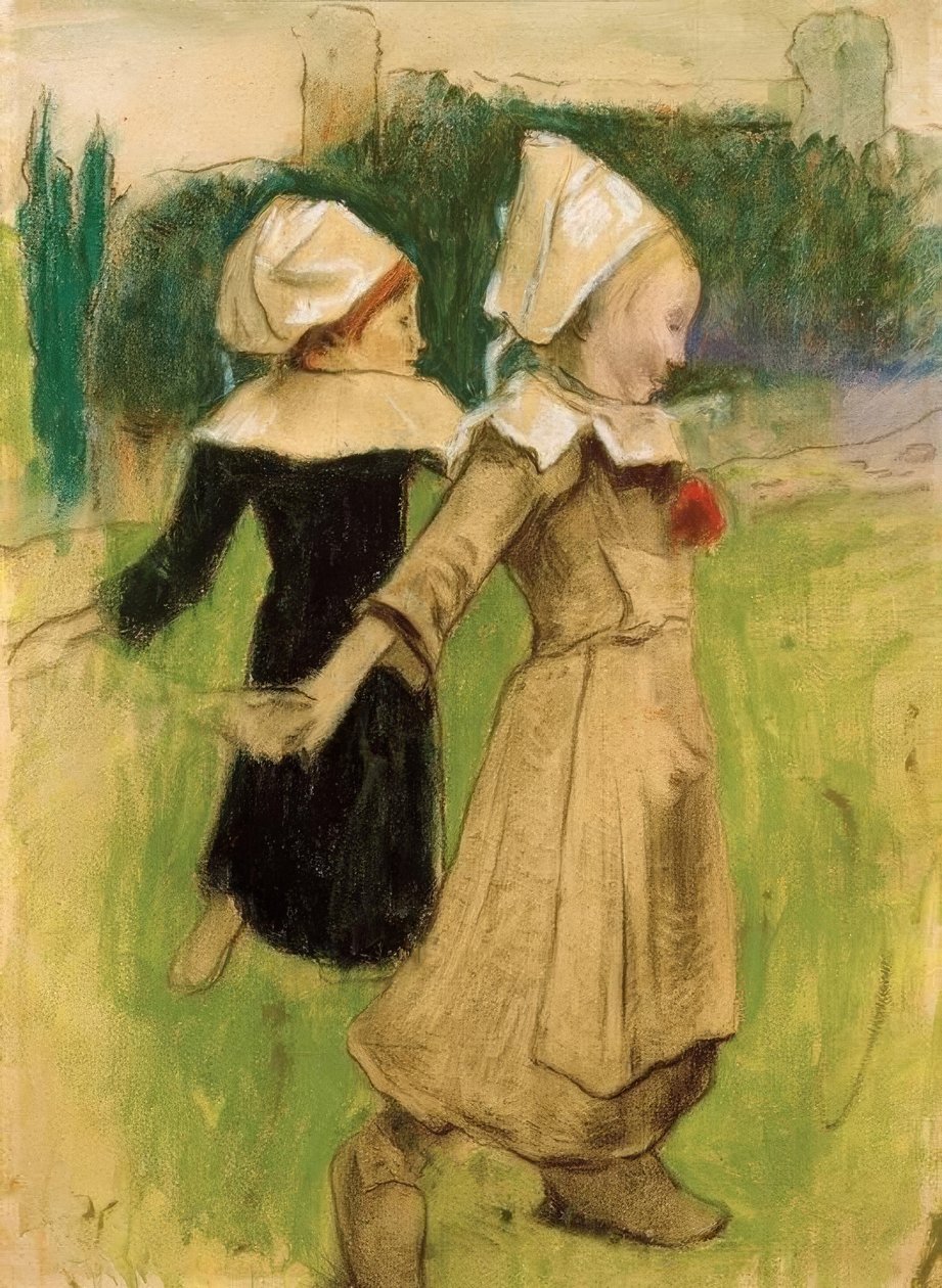 Eğitim: Breton kızları dans ediyor, Pont– Aven) by Paul Gauguin