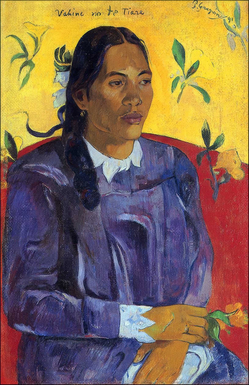 Tahiti: Vahine No Te Tiare (Çiçekli Kadın), Paul Gauguin (1891) by Paul Gauguin