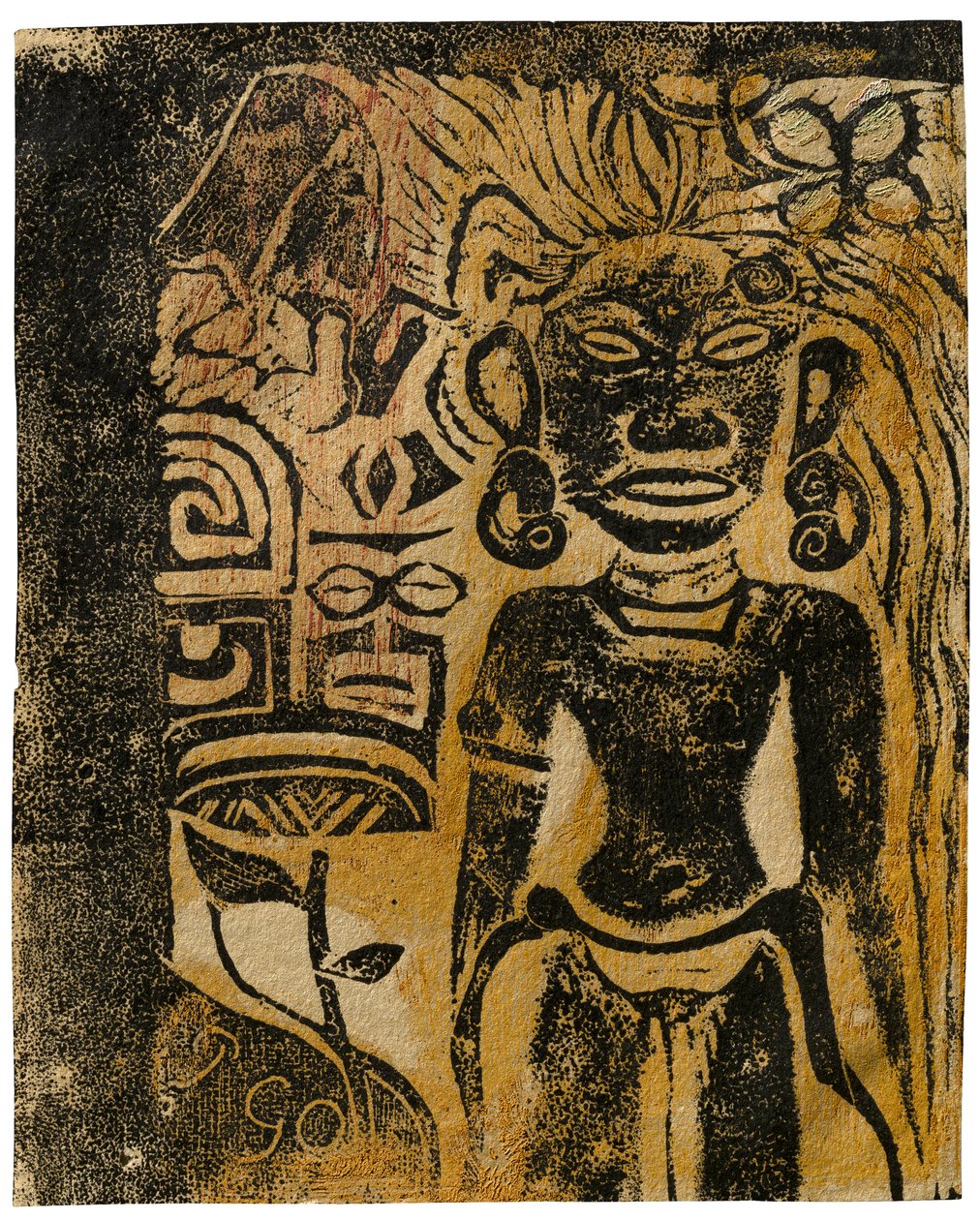 Tahiti İdolü, Tanrıça Hina, 1894-95 by Paul Gauguin