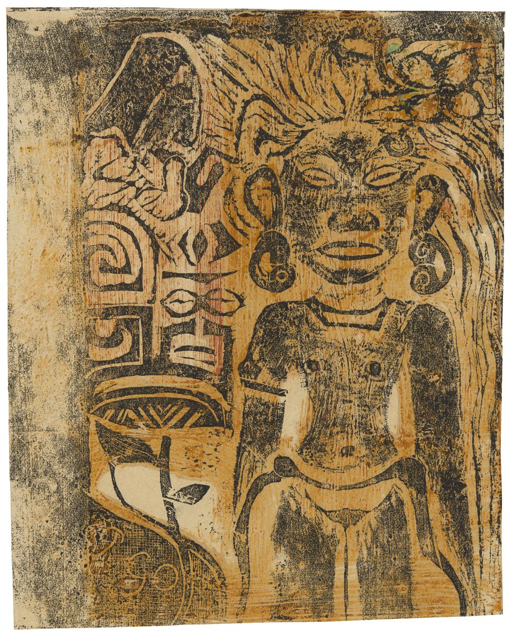 Tahiti İdolü, Tanrıça Hina, 1894-95 by Paul Gauguin