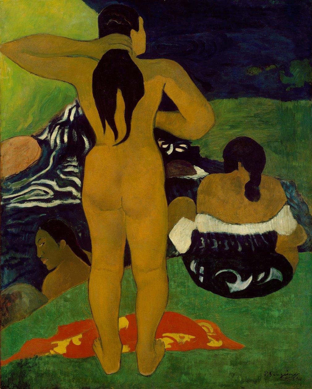 Tahitili Kadınların Yıkanması, 1892. by Paul Gauguin
