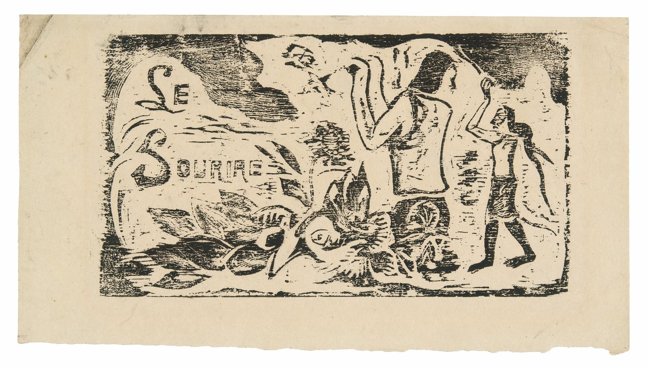 Tahitililer, Çiçekler ve Yapraklar, Le sourire için başlık by Paul Gauguin