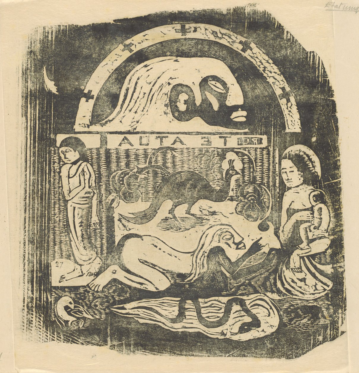 Te Atua The Gods Small Plate [recto], 1895
