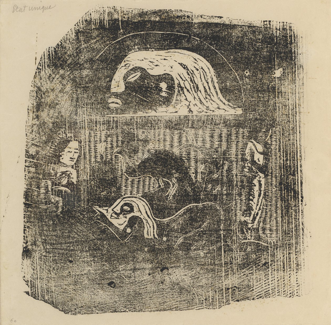 Te Atua The Gods Small Plate [verso], 1895