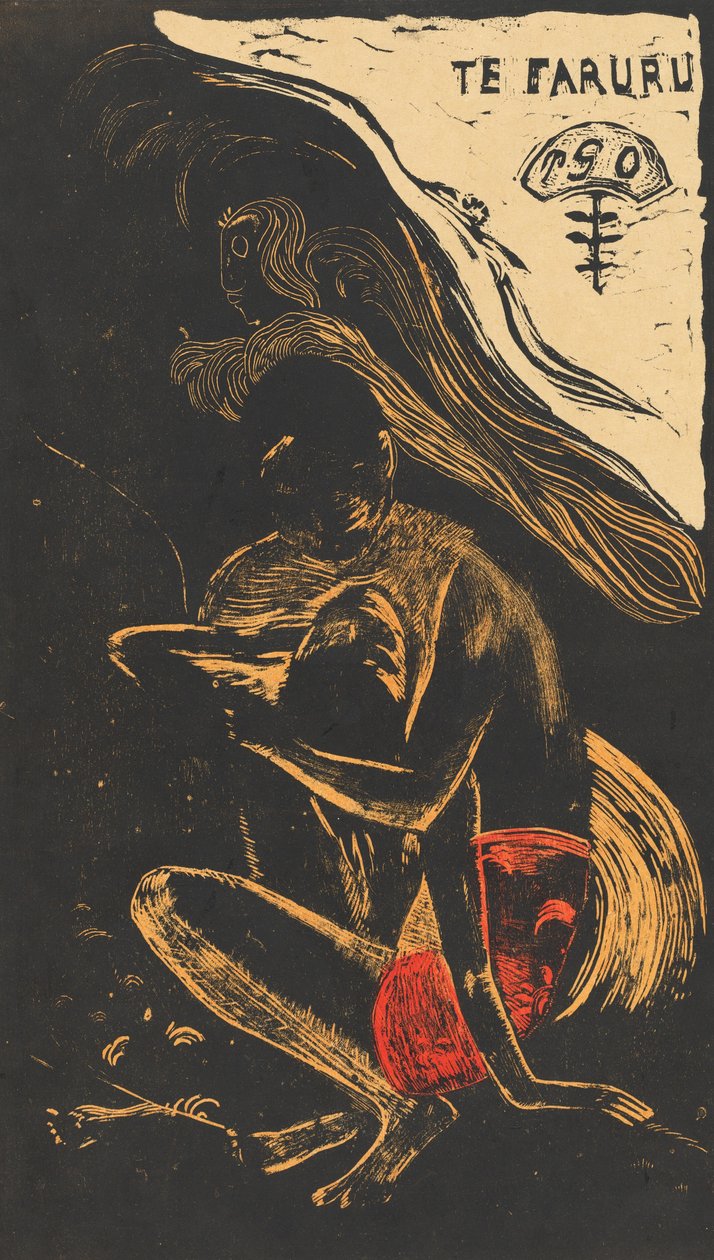 Te Faruru Burada Sevişiyorlar, 18941895. by Paul Gauguin