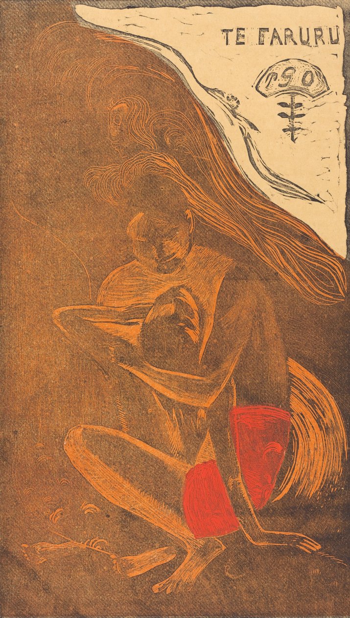 Te Faruru Burada Sevişiyorlar, 18941895. by Paul Gauguin