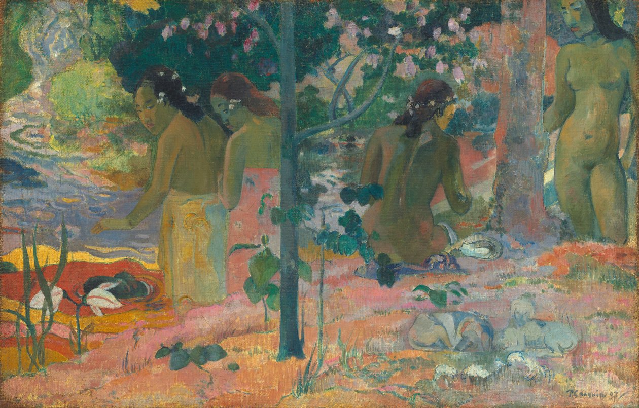 Yıkananlar, 1897. by Paul Gauguin
