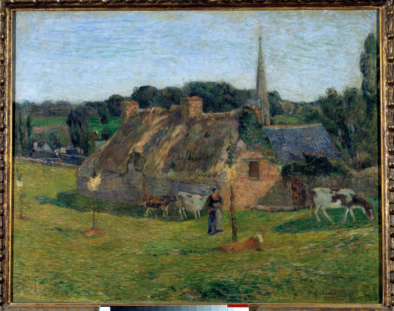 Derout Lollichon alanı ve Pont Aven kilisesi by Paul Gauguin