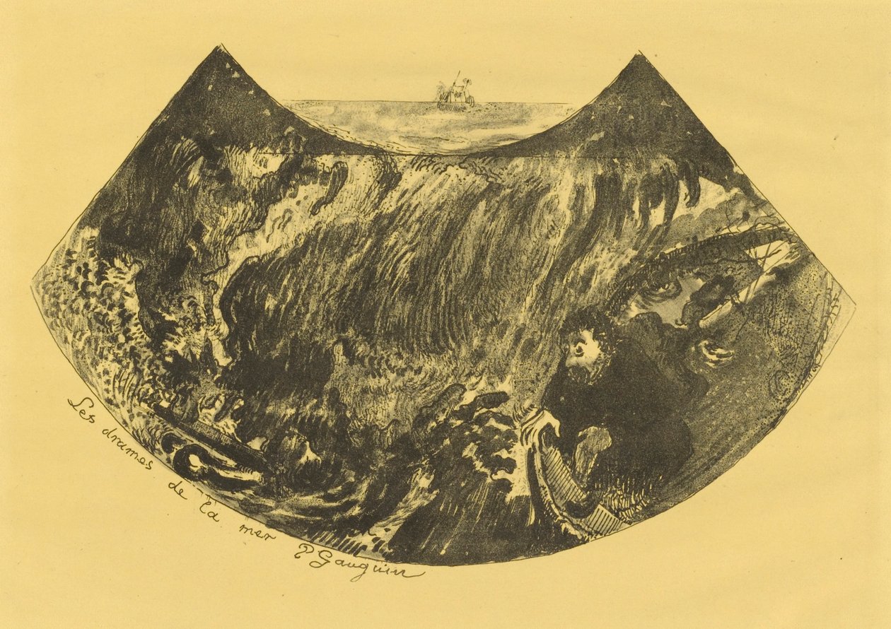 Denizin Dramaları (Girdaba İniş) by Paul Gauguin