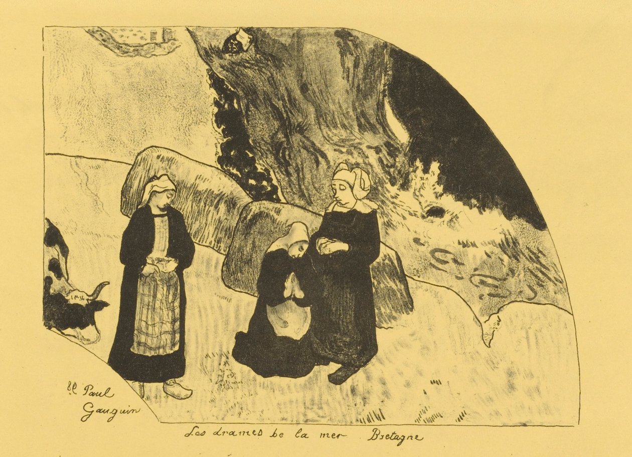Denizin Dramaları - Brittany by Paul Gauguin