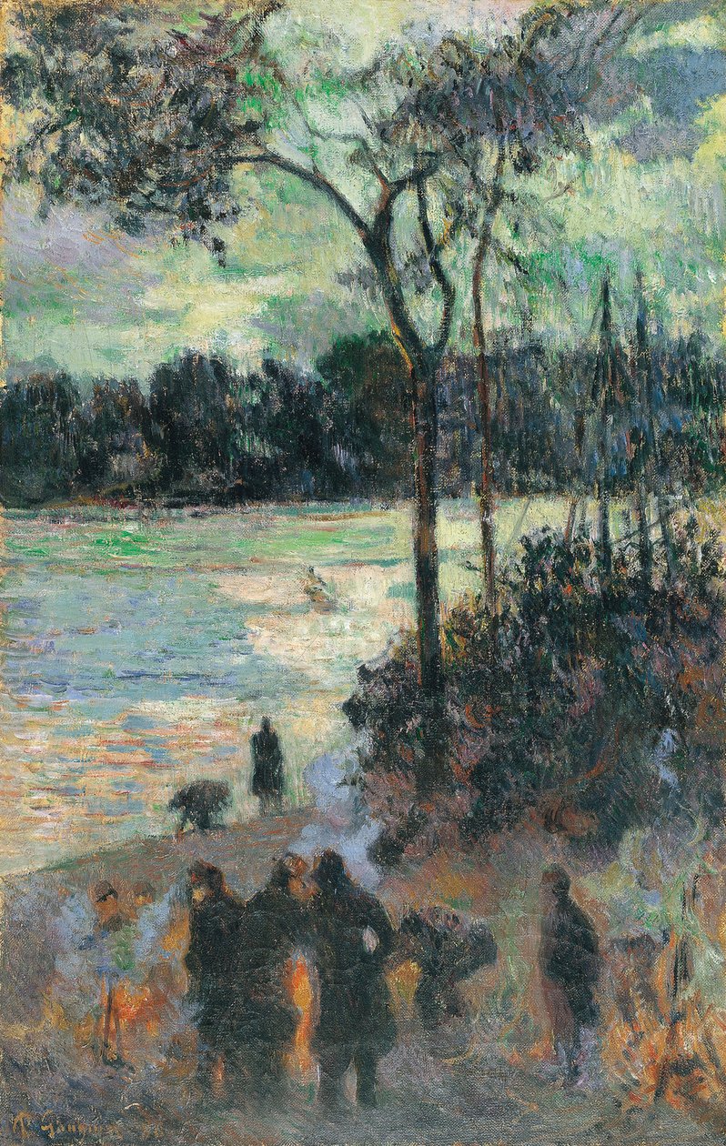 Nehir Kıyısında Yangın, 1886 by Paul Gauguin
