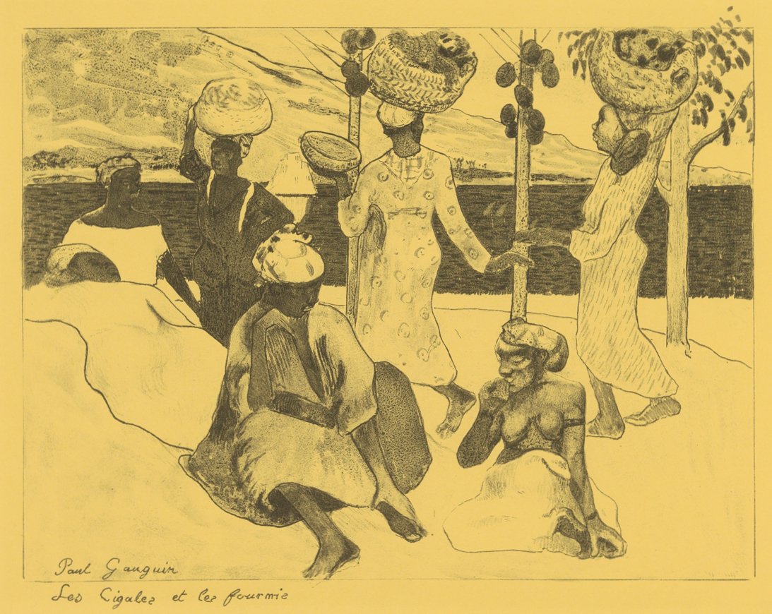 Çekirgeler ve Karıncalar: Martinik Hatırası, Volpini Suite: Dessins l..., 1889. by Paul Gauguin