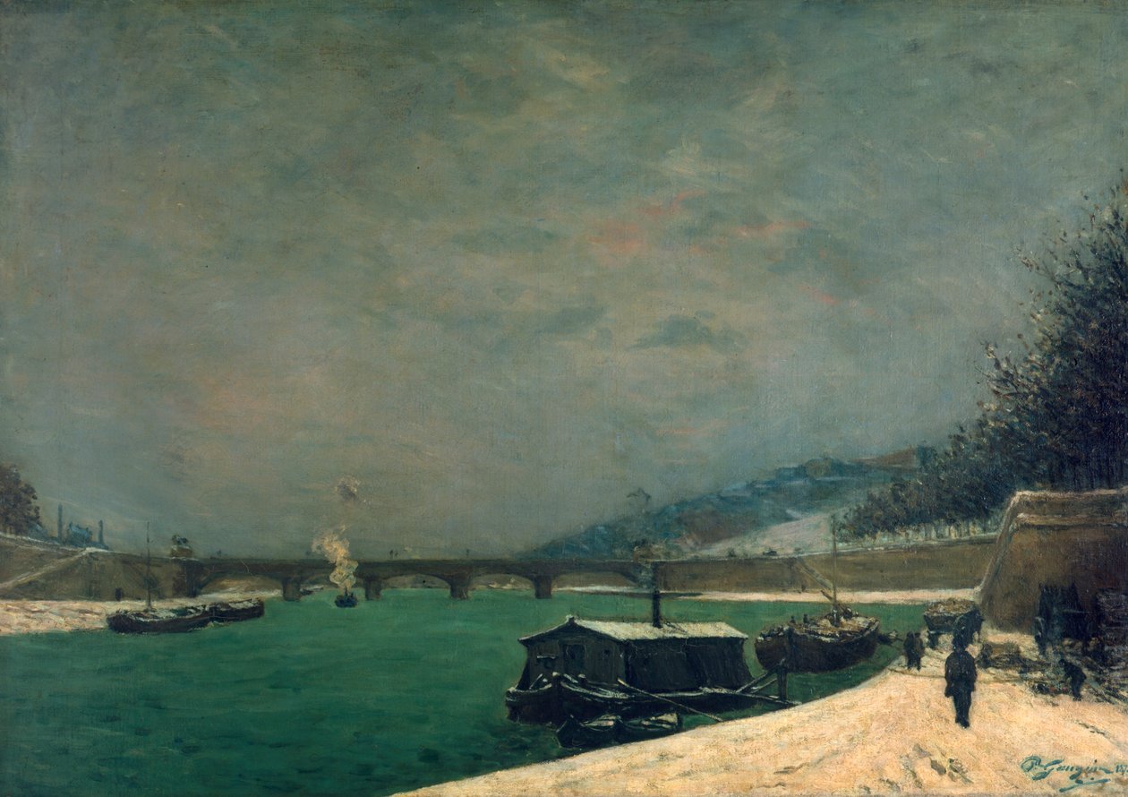 Pont de Jena, 1875 Yakınında Seine. by Paul Gauguin