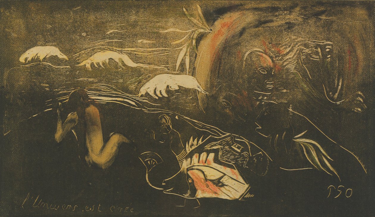 Evren Yaratılır Evren Yaratılır, c. 1894. by Paul Gauguin