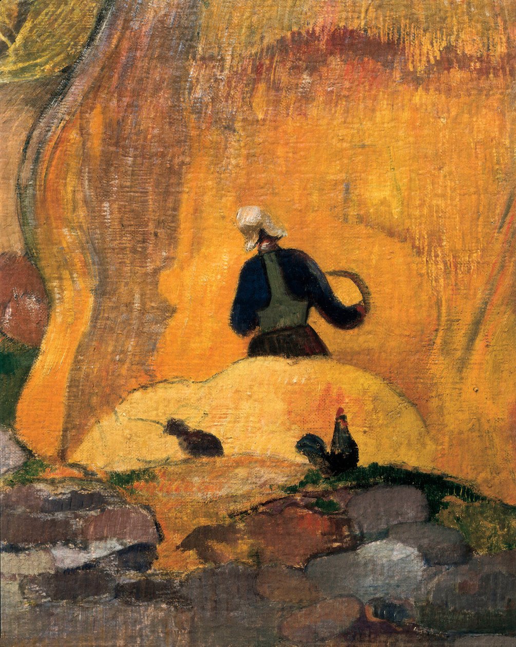 Sarı değirmen taşları veya The Blonde Harvest (detay) 1889 (tuval üzerine yağlı boya) by Paul Gauguin