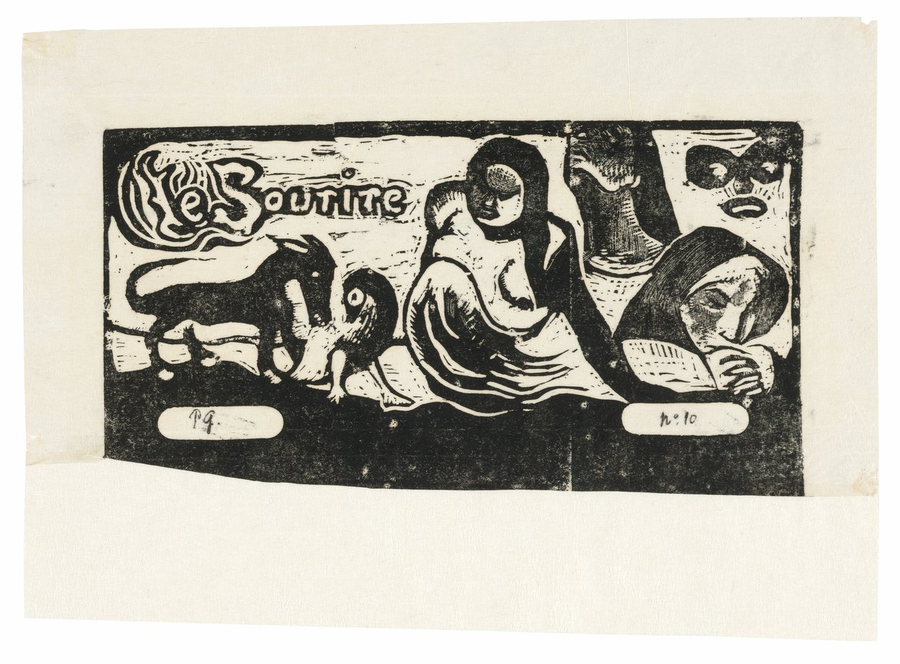 Üç Kişi, Bir Maske, Bir Tilki ve Bir Kuş, Le sourire için başlık by Paul Gauguin