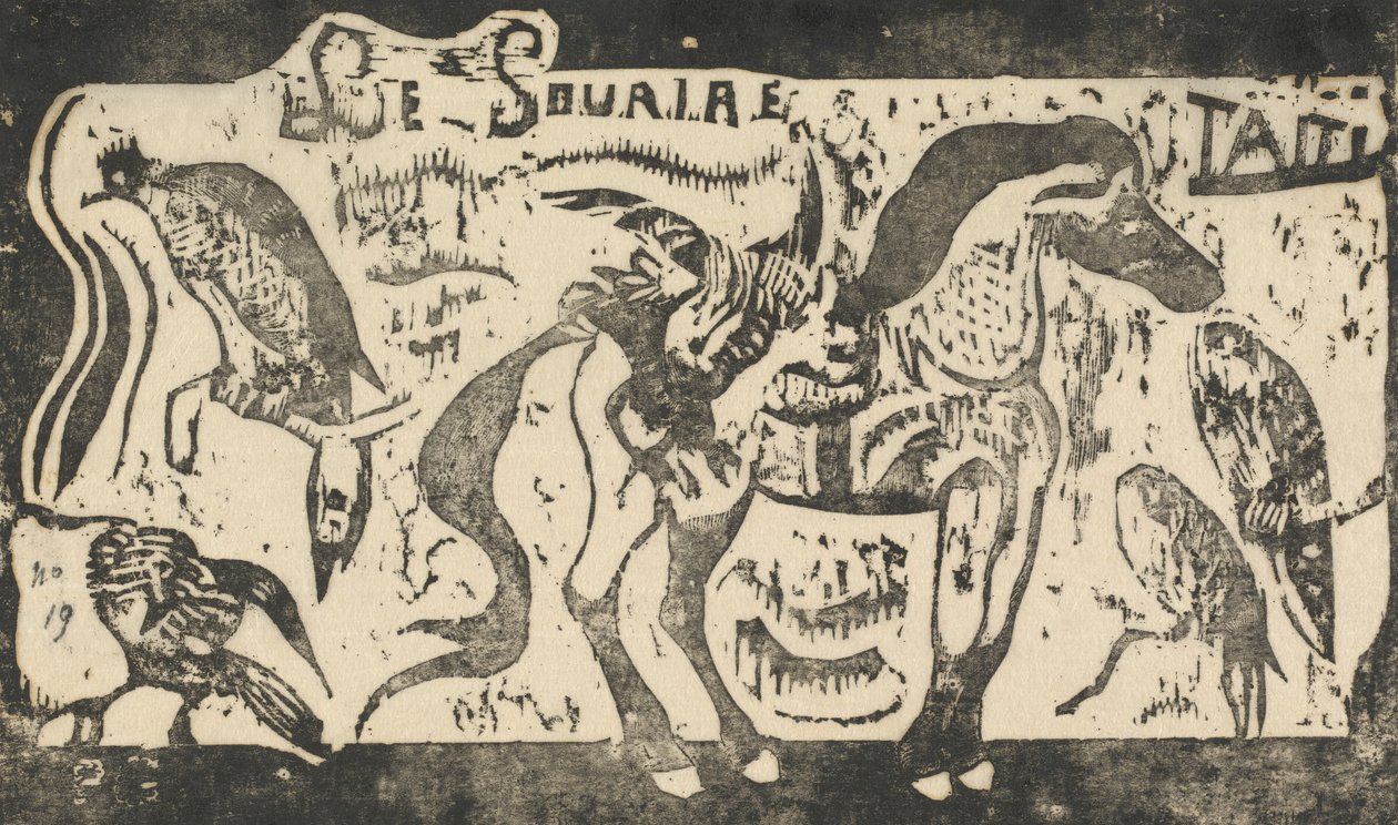 1895 yılında veya sonrasında, Le Sourire Gülümseme Başlığı için Başlık Sayfası. by Paul Gauguin