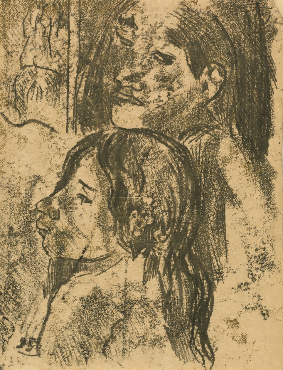 İki Markiz [rekto], c. 1902. by Paul Gauguin