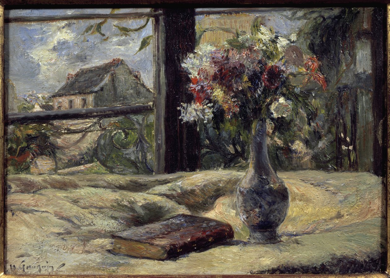 Çiçekler Vazo - Paul Gauguin (1848-1903) tarafından tablo, tuval üzerine yağlıboya by Paul Gauguin