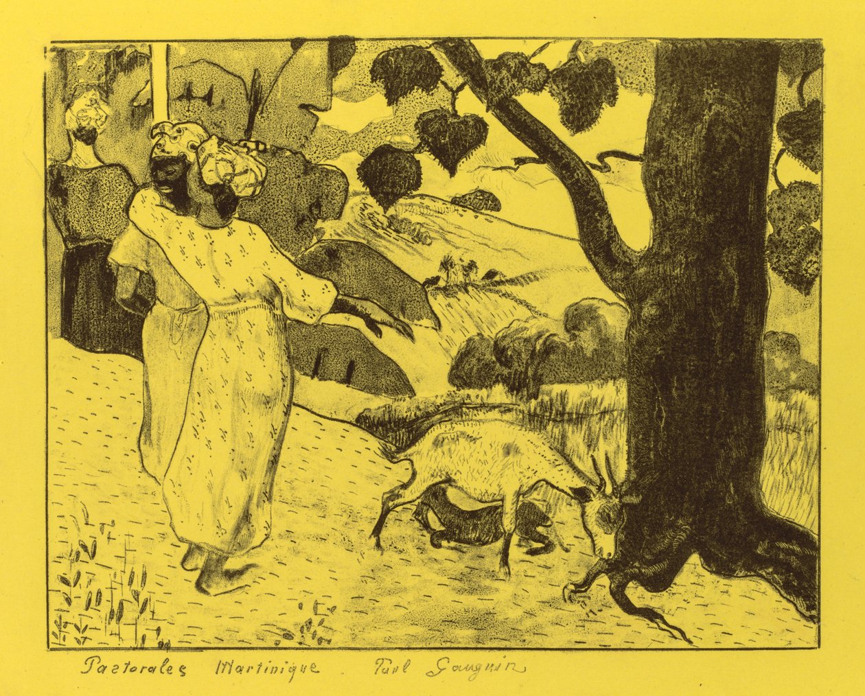 Volpini Süiti: Martinik Pastoral Pastorales Martinik, 1889. by Paul Gauguin