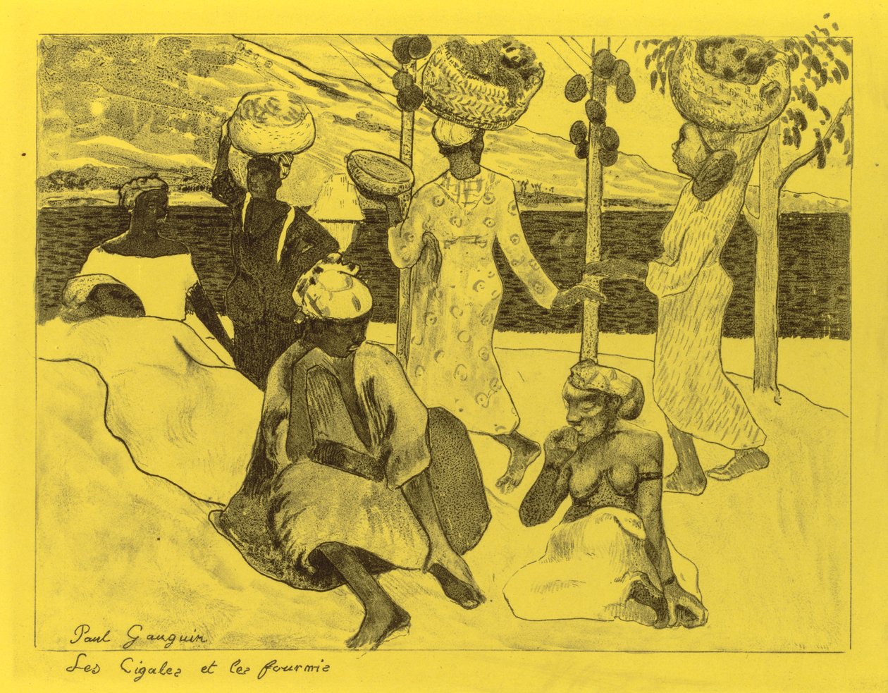 Volpini Suite: Çekirgeler ve Karıncalar by Paul Gauguin