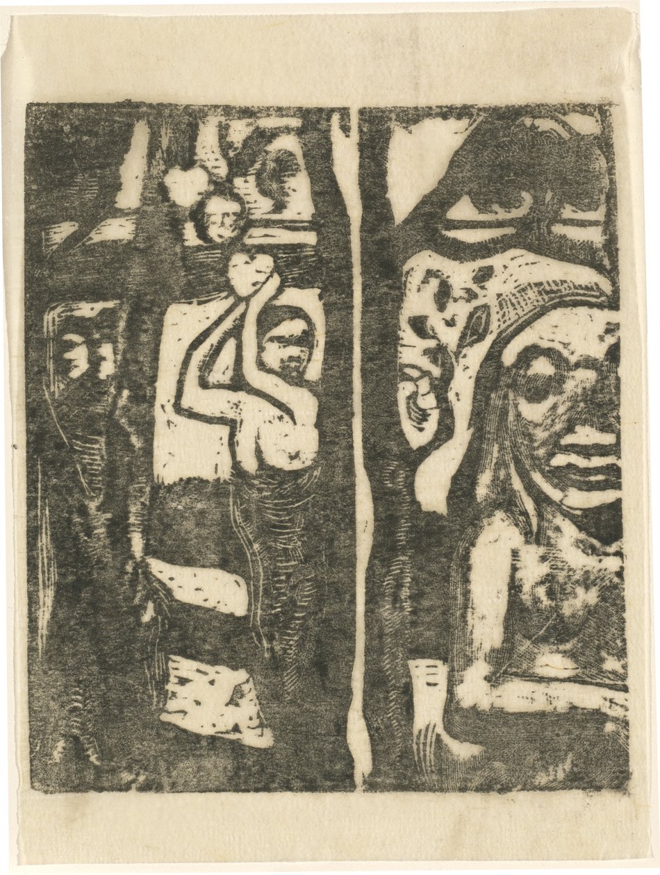 Meyve Toplayan Kadın ve Vahşi by Paul Gauguin