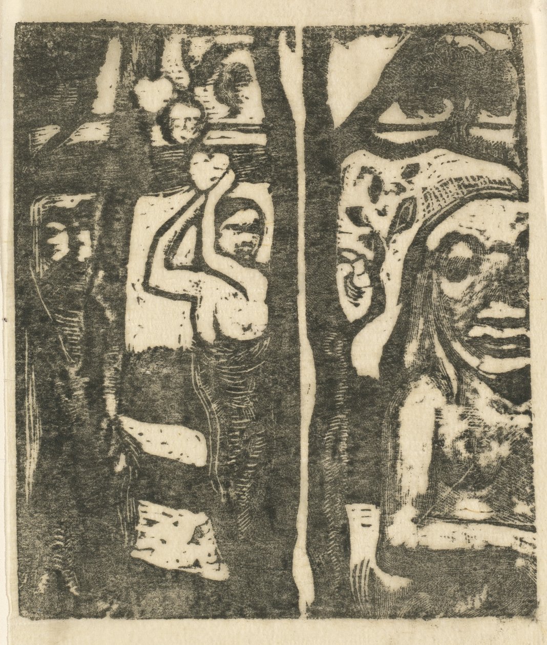 Meyve Toplayan Kadın ve Meyve ve Yumurta Toplayan Vahşi Kadın, 18941895. by Paul Gauguin