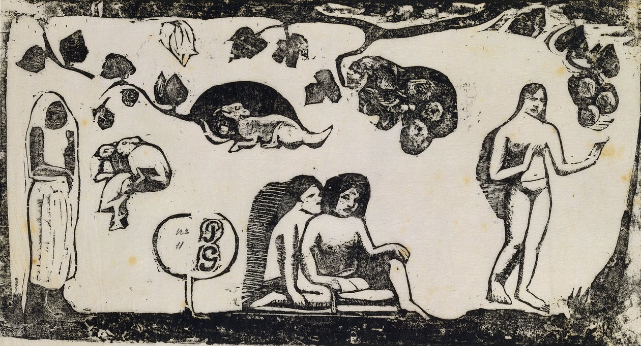 Kadınlar, Hayvanlar ve Yapraklar; Kadınlar, Hayvanlar ve Yapraklar, 1895-1903 by Paul Gauguin