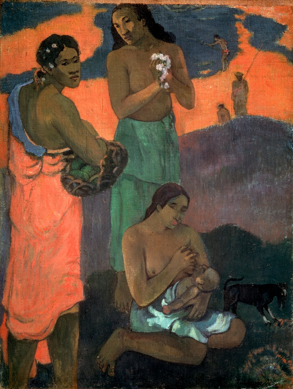 Sahildeki Kadınlar Annelik, 1899 by Paul Gauguin