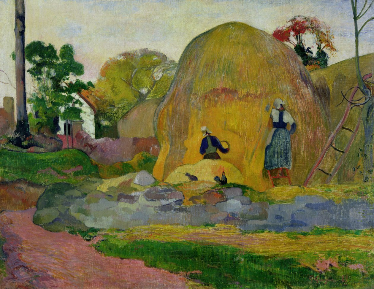 Sarı Saman Yığınları veya Altın Hasat, 1889 by Paul Gauguin
