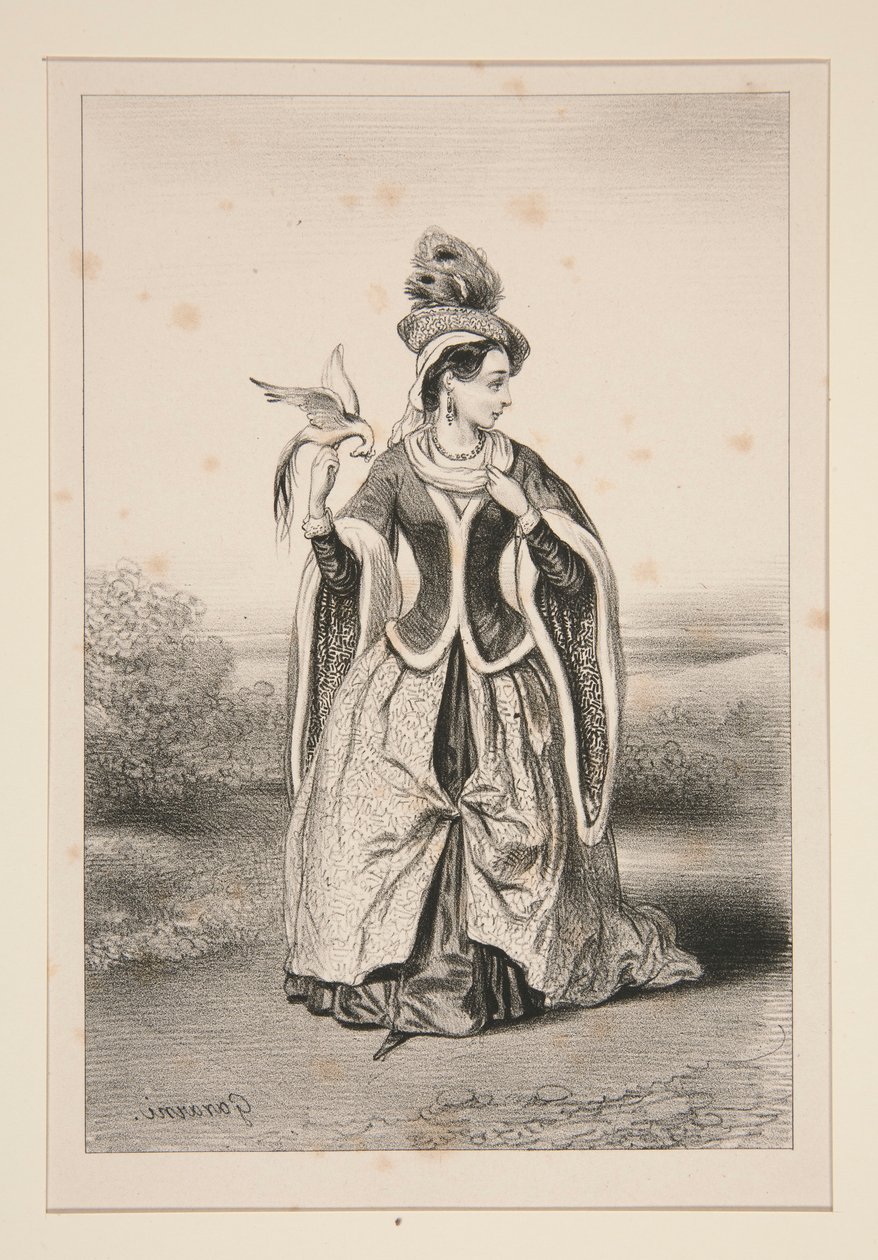 (CHATELAINE ORTA ÇAĞLAR.) by Paul Gavarni