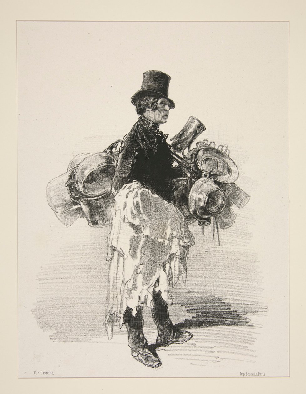(PANS SATICI. İngiliz fizyonomisi.) by Paul Gavarni