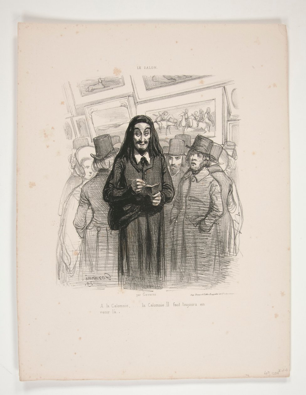 A la Calomnie, by Paul Gavarni