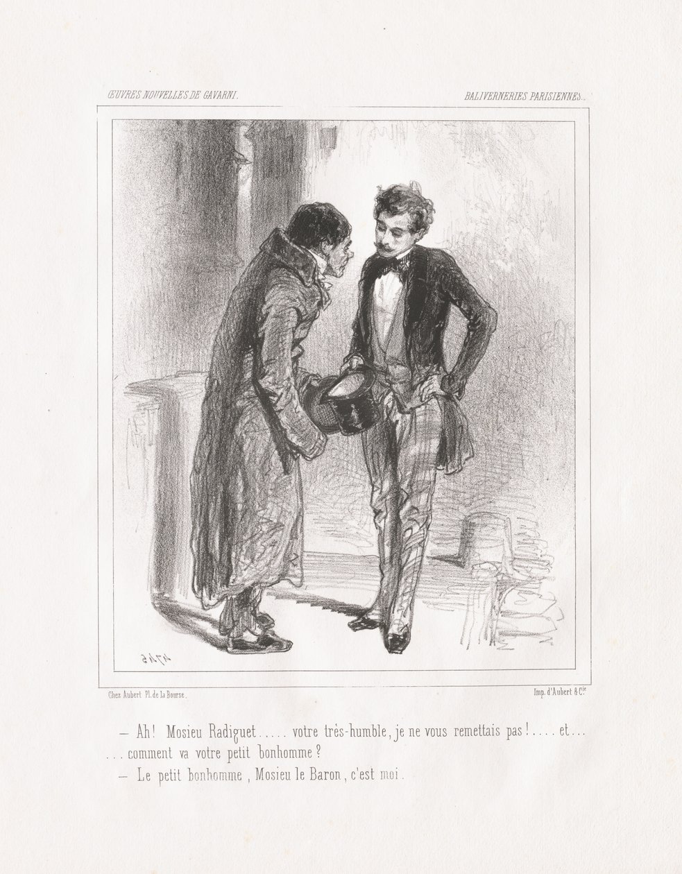 Paris saçmalığı: Ah! Mösyö Radiguet, 1847. by Paul Gavarni