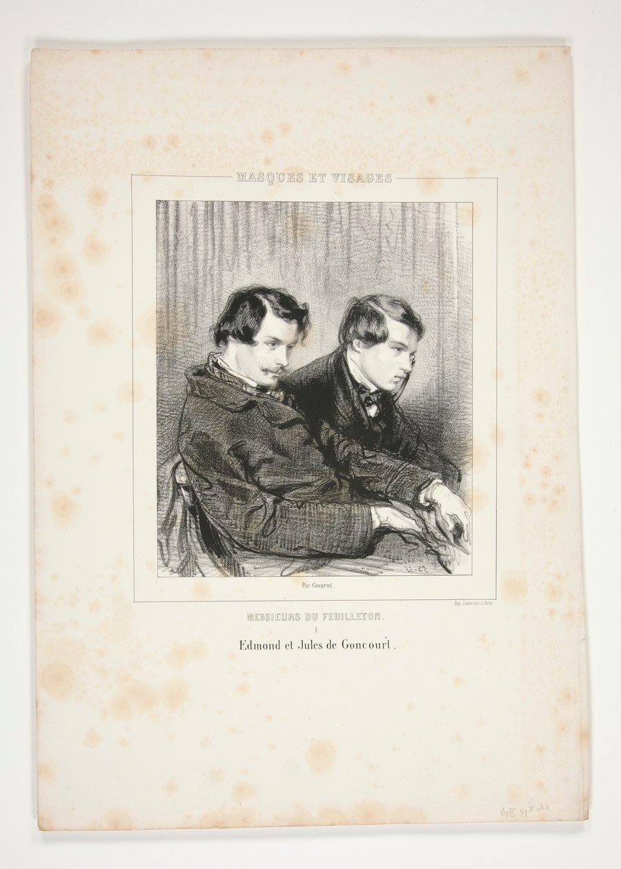 Edmond ve Jules de Goncourt by Paul Gavarni