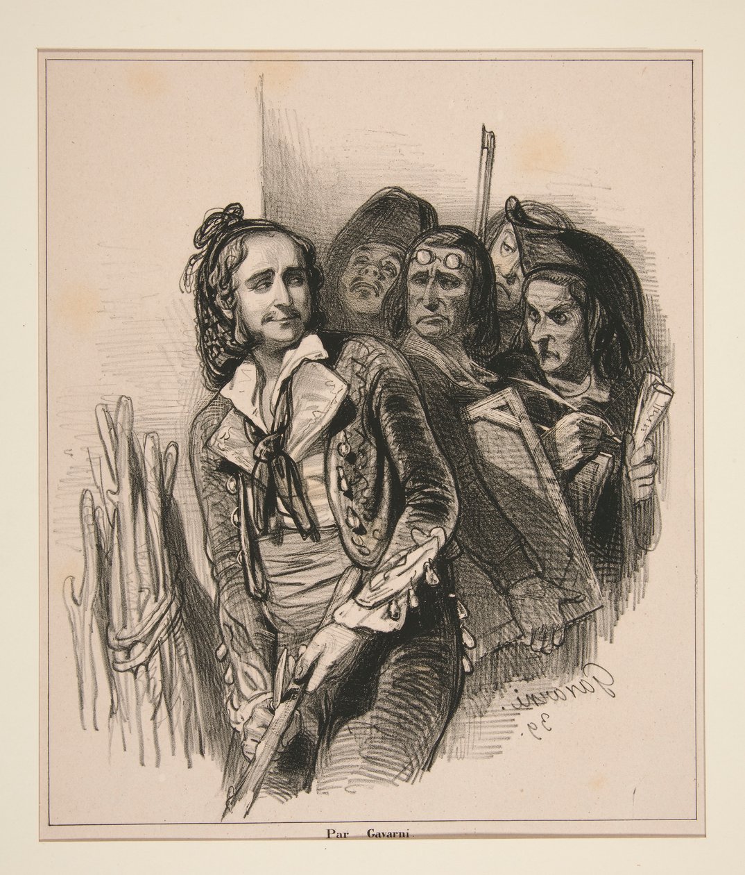 Figaro her zaman yeşil odun bulacaktır. by Paul Gavarni