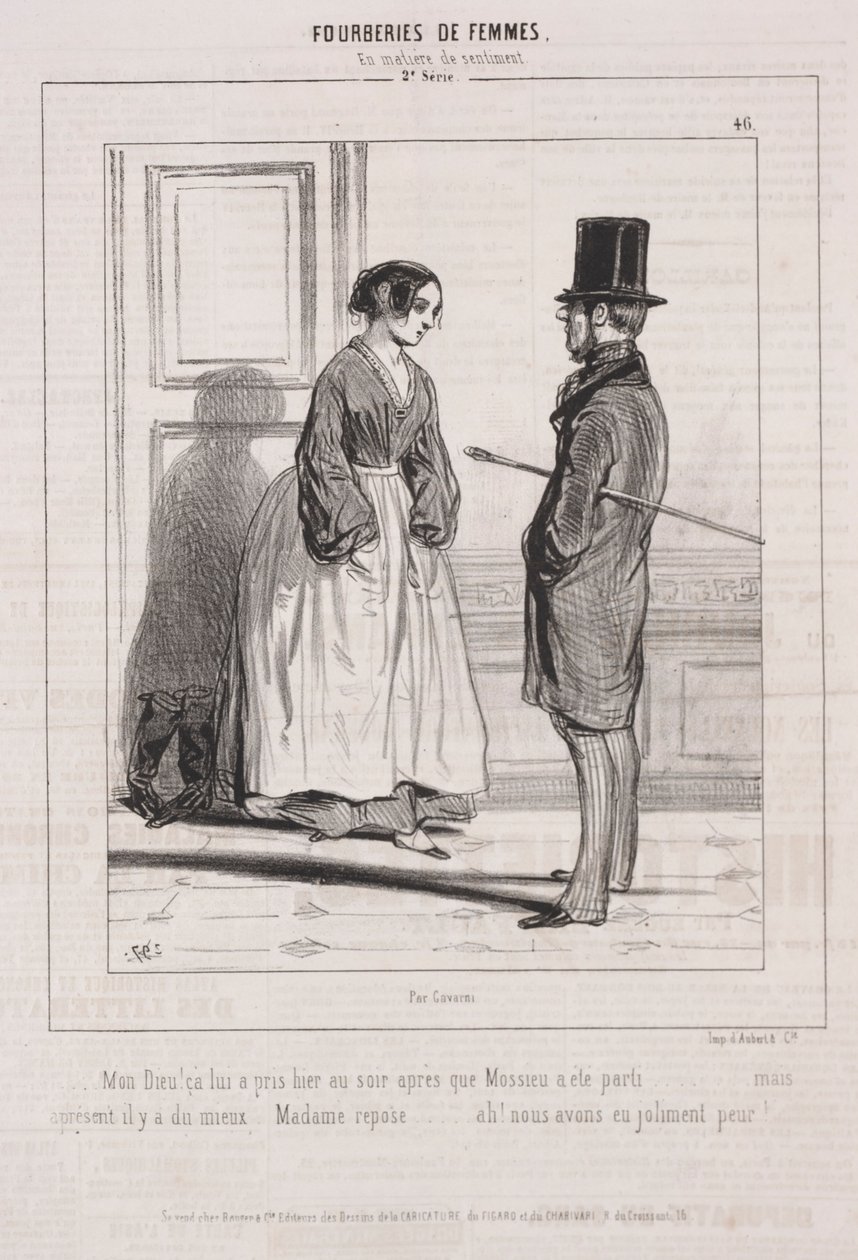 Kadınların Aldatmacaları: Duygu Konusunda, 1842. by Paul Gavarni