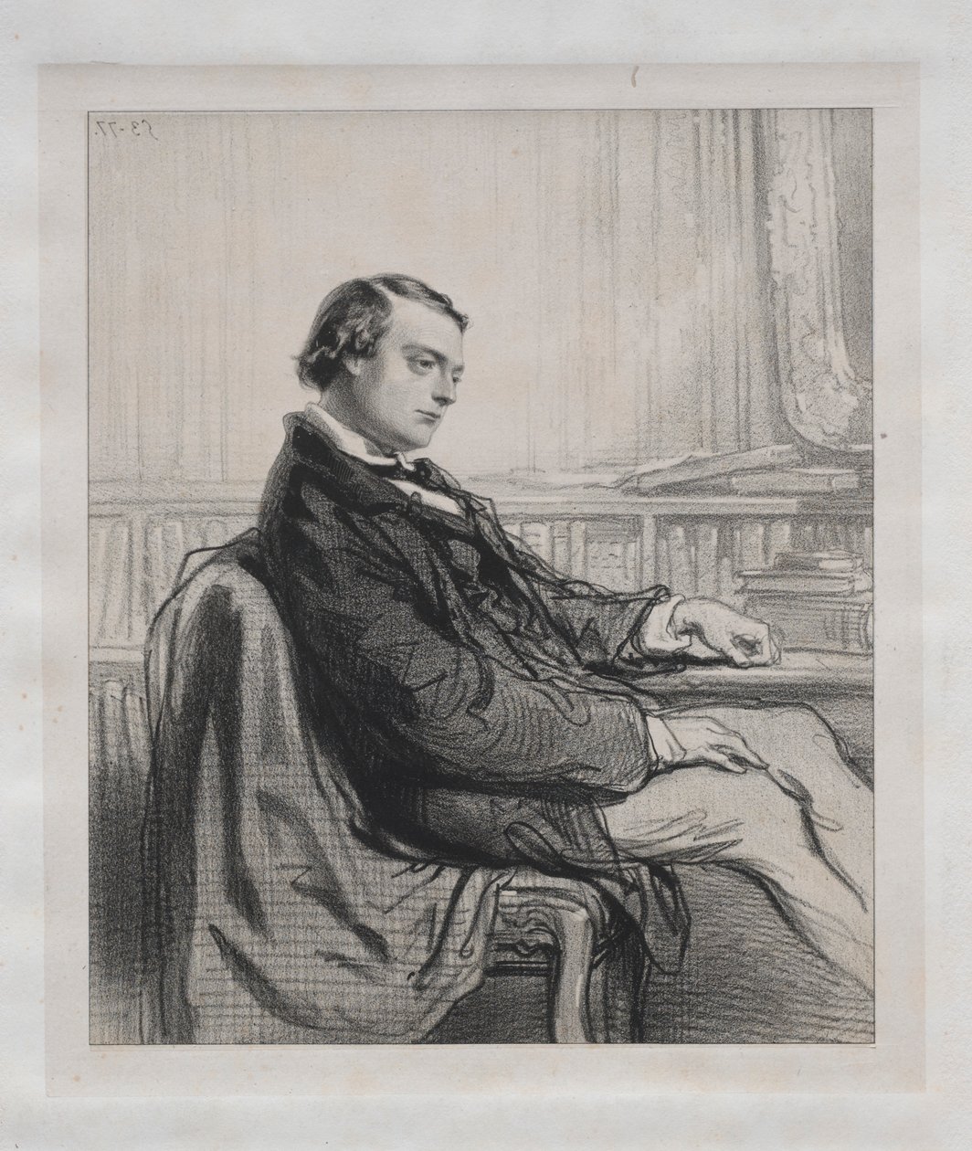 Basın Beyleri: Théodore de Banville, 1853. by Paul Gavarni