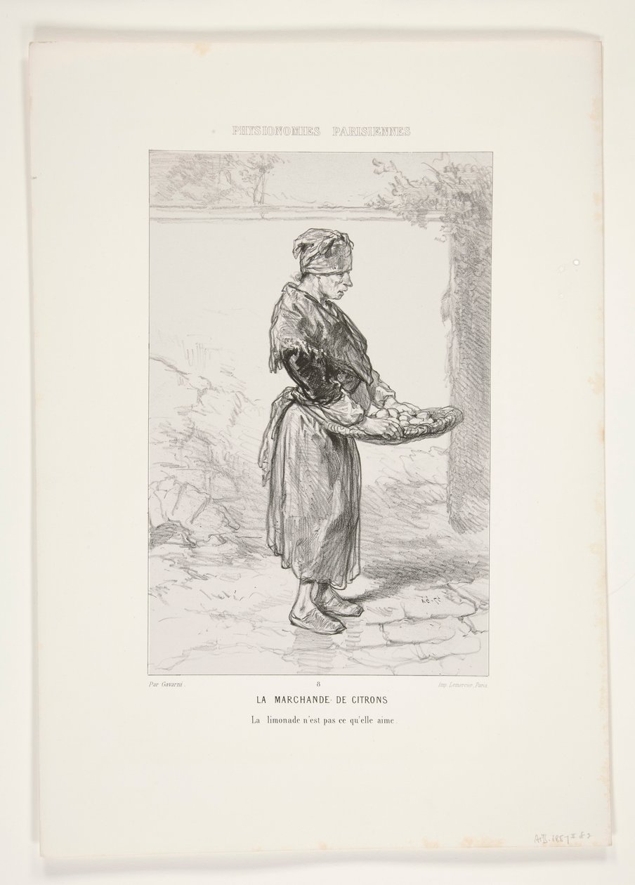 LİMON Tüccarı. limonata n by Paul Gavarni