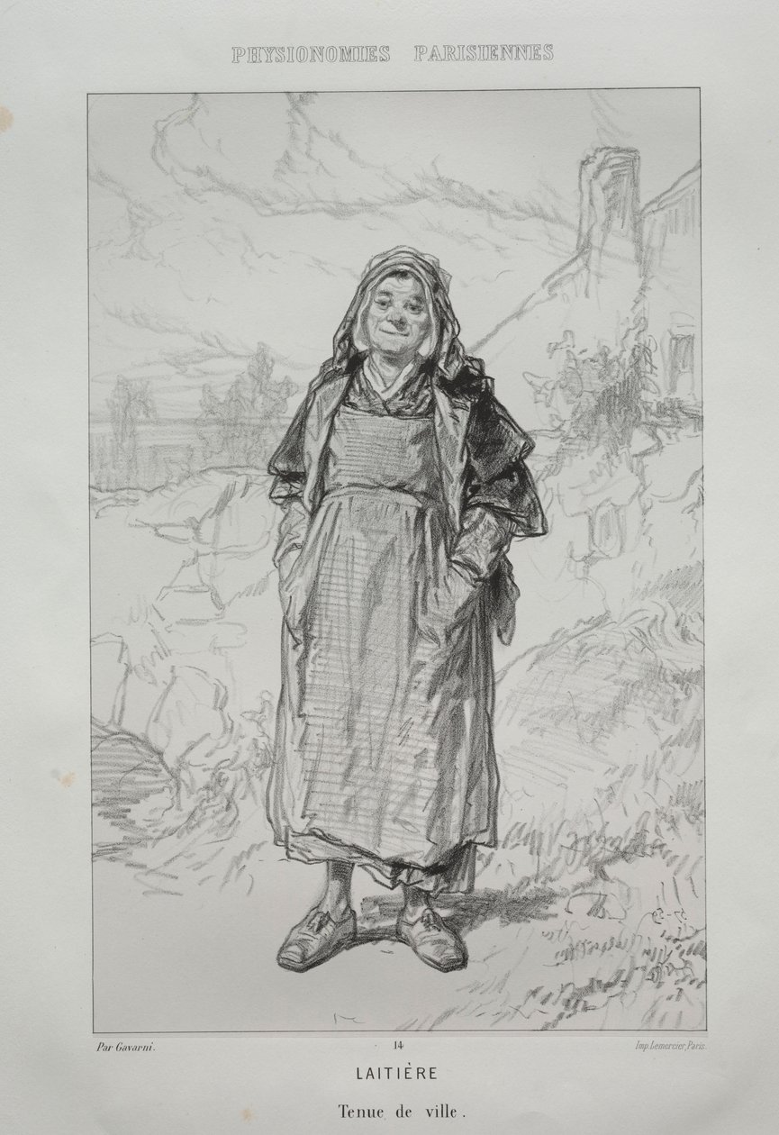 Sütçü kız by Paul Gavarni