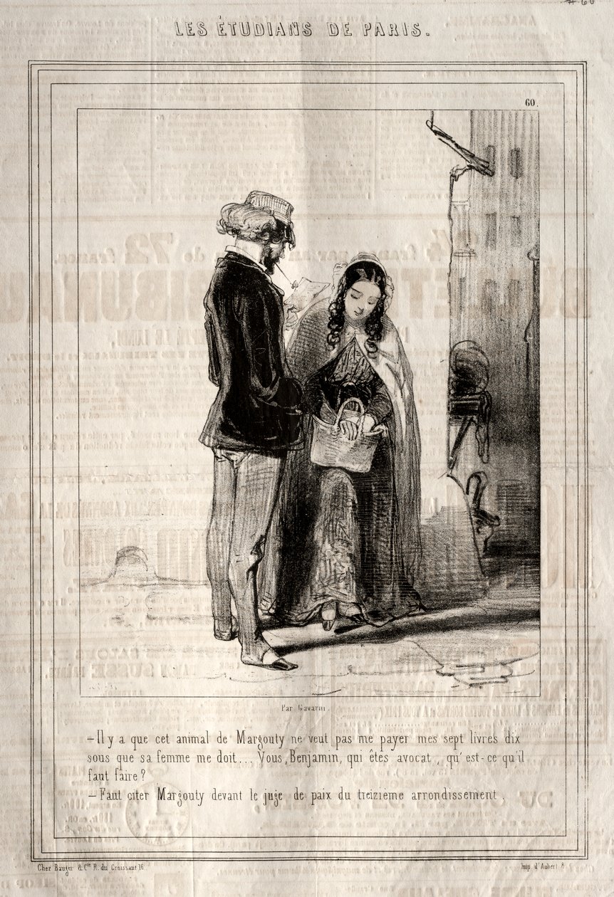 Paris'in Öğrencileri by Paul Gavarni
