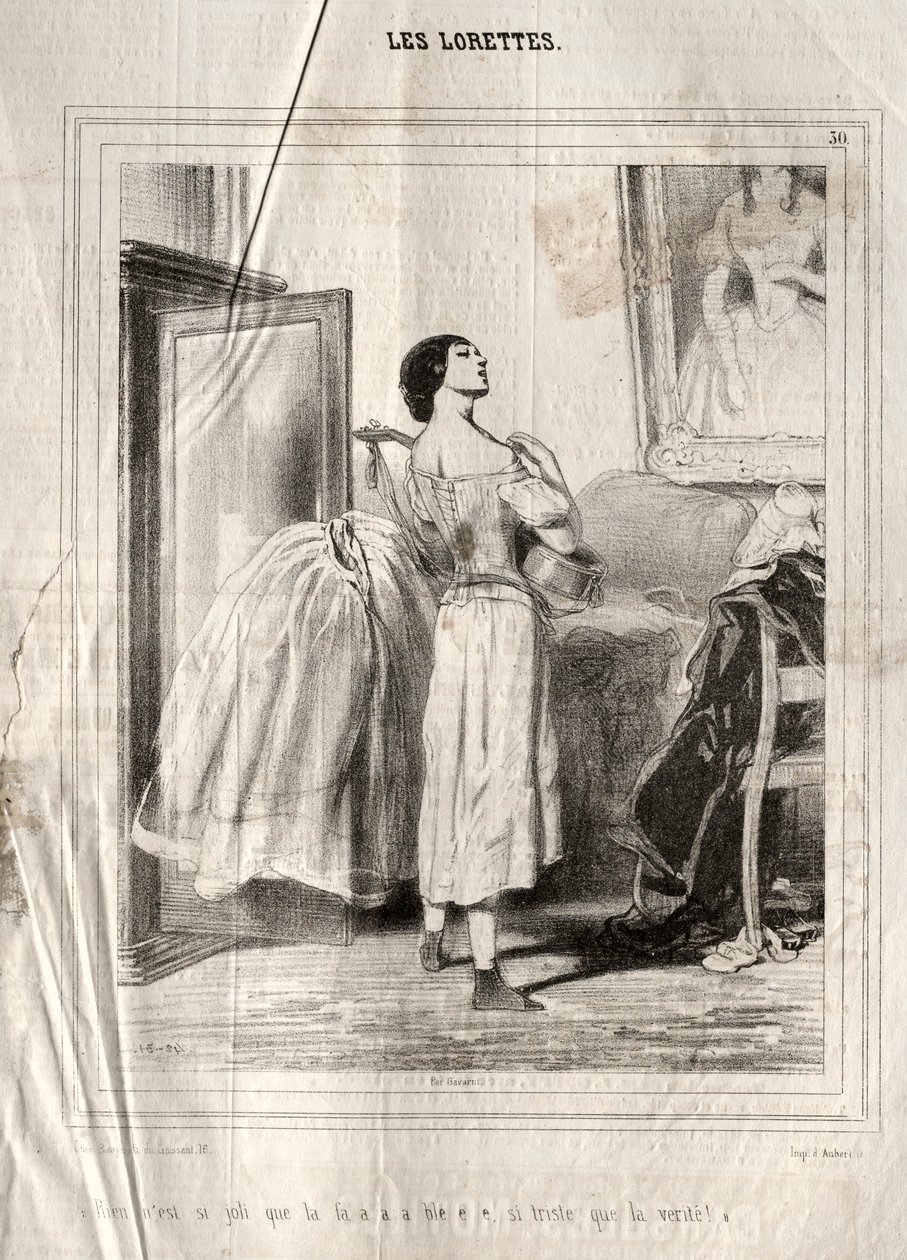 Loretteler, 1842. by Paul Gavarni