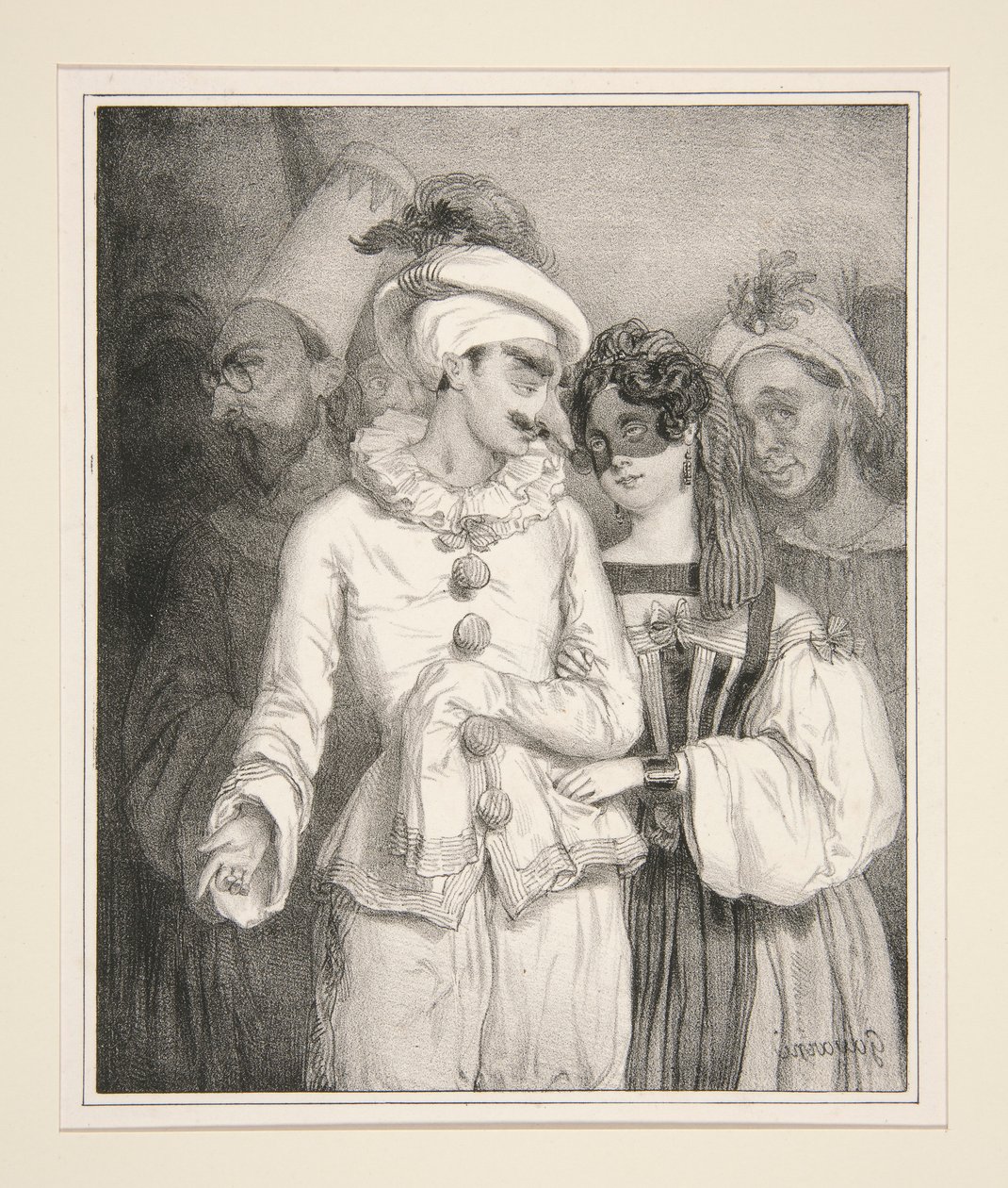 maskeli balo, d by Paul Gavarni