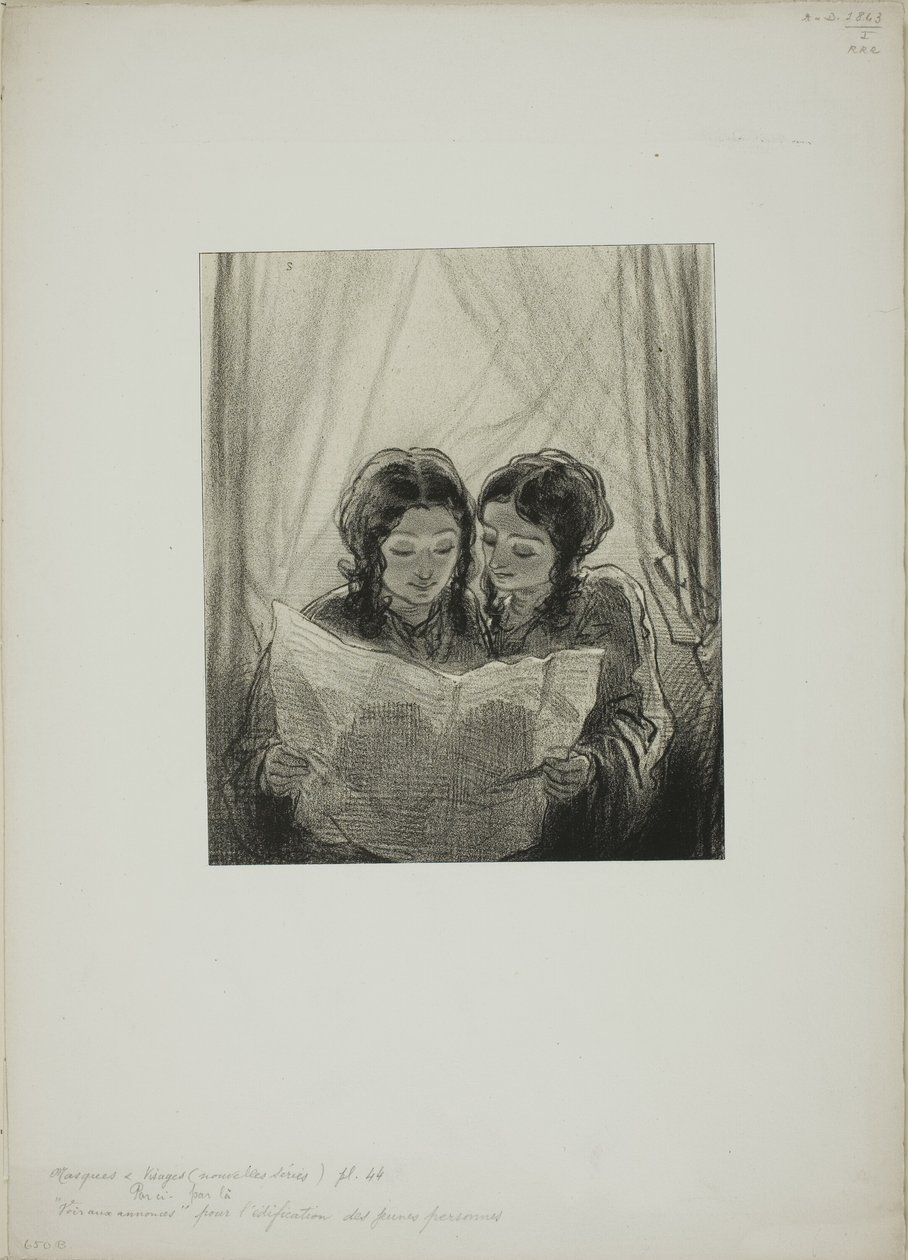 Maskeler ve yüzler: Duyurulara bakın by Paul Gavarni