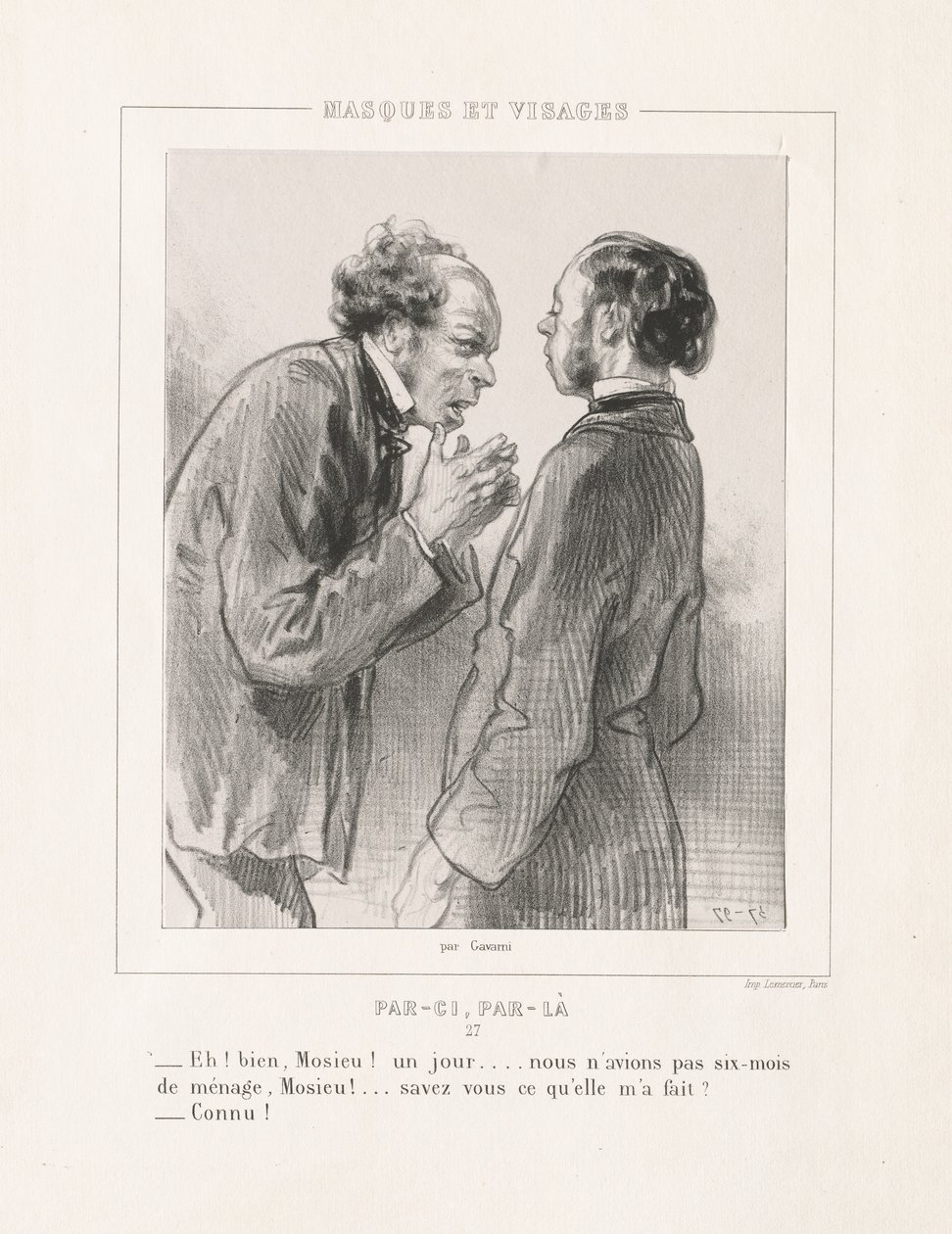 Maskeler ve Yüzler: Burada, Orada, 1850