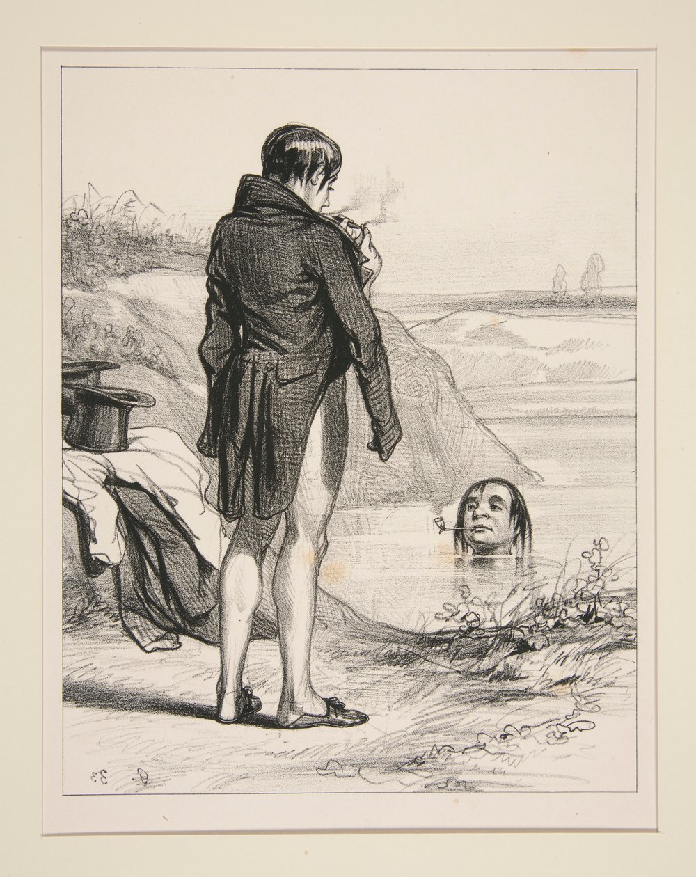 Bay JACQUES SCHWERDTFEGER, Cenaze müdürü çalışanı by Paul Gavarni