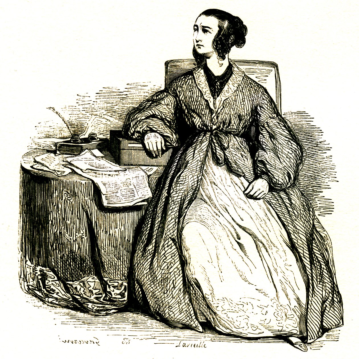 Politikacı kadın (gravür by Paul Gavarni