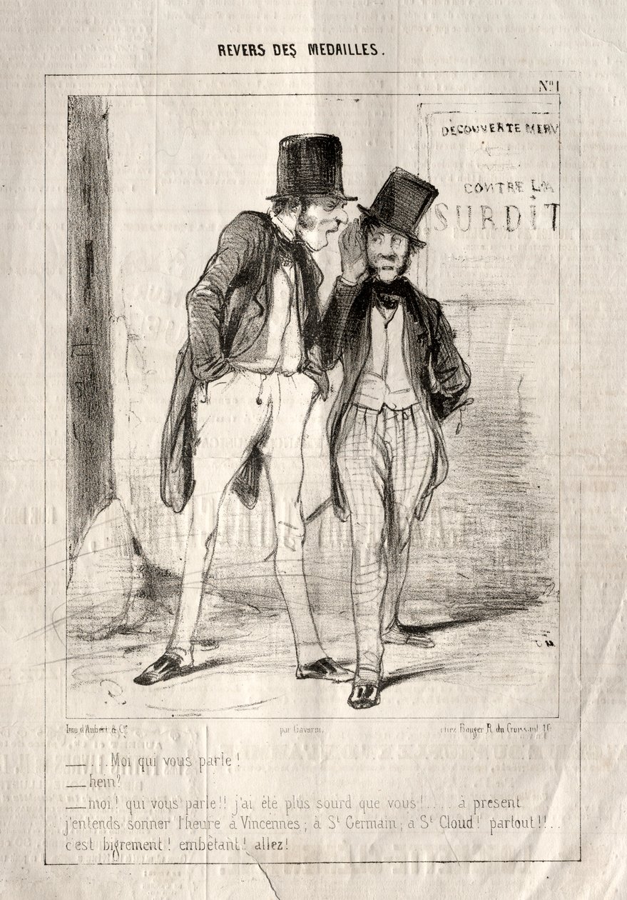 Madalyaların Tersi, 1842. by Paul Gavarni